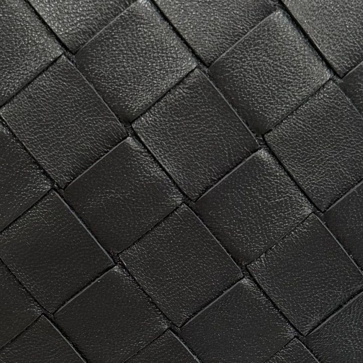 Excellent BOTTEGAVENETA Handbag Wallace INTRECCIATO leather Dark gray 754443
