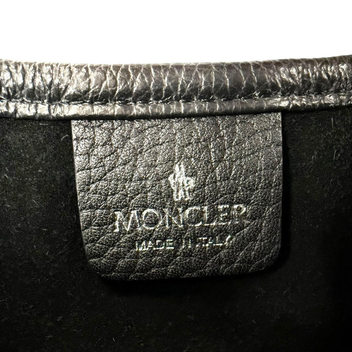 Excellent MONCLER Lania PM Shoulder Bag Logo patch, boa leather black Women