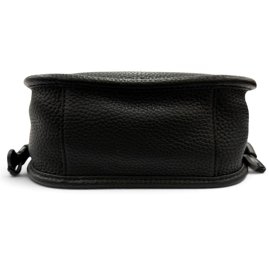 Excellent MONCLER Lania PM Shoulder Bag Logo patch, boa leather black Women