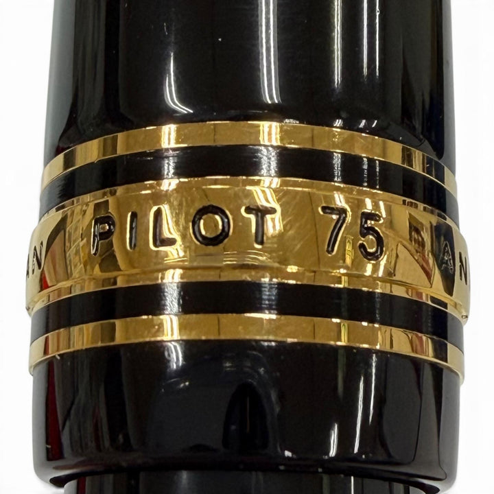 Great PILOT fountain pen 75th anniversary black 18K mens