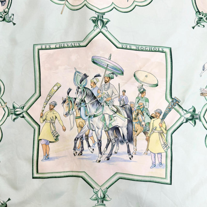 Excellent HERMES Long sleeve shirt LES CHEVAUX DES MOGHOLS Margiela period 34