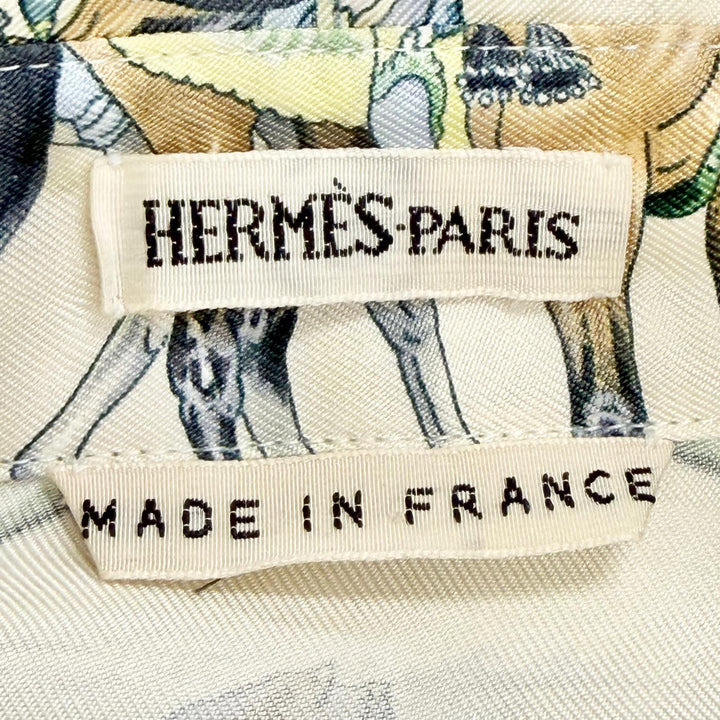 Excellent HERMES Long sleeve shirt LES CHEVAUX DES MOGHOLS Margiela period 34