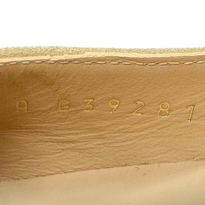 Excellent CHANEL pumps Merry Jane COCO Mark Flat Shoes Suede leather 36 G39281