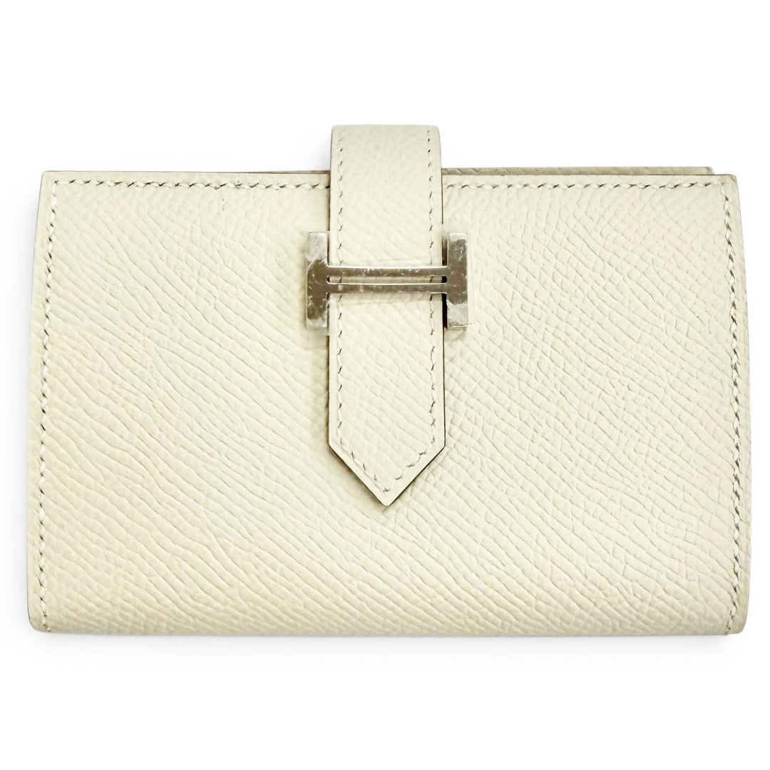 Pristine HERMES Bifold Wallet Bearn Mini Coin case compact wallet Epsom Leather