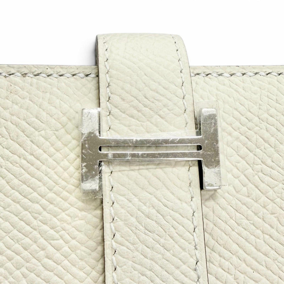 Pristine HERMES Bifold Wallet Bearn Mini Coin case compact wallet Epsom Leather