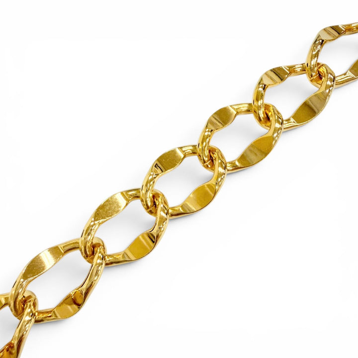 Great CHANEL belt 31 RUE CAMBON COCO Mark Coin Motif Chain gold Gold Plated