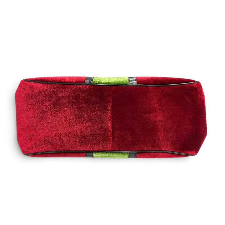 Excellent Roberta di Camerino Handbag Calavera Calavera Dalles Bag Red Velor