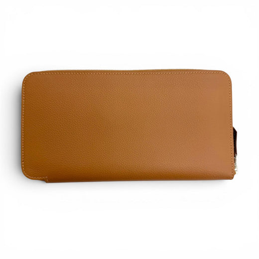 Pristine HERMES Purse Azap Long Silk Inn Evercolor Leather Women
