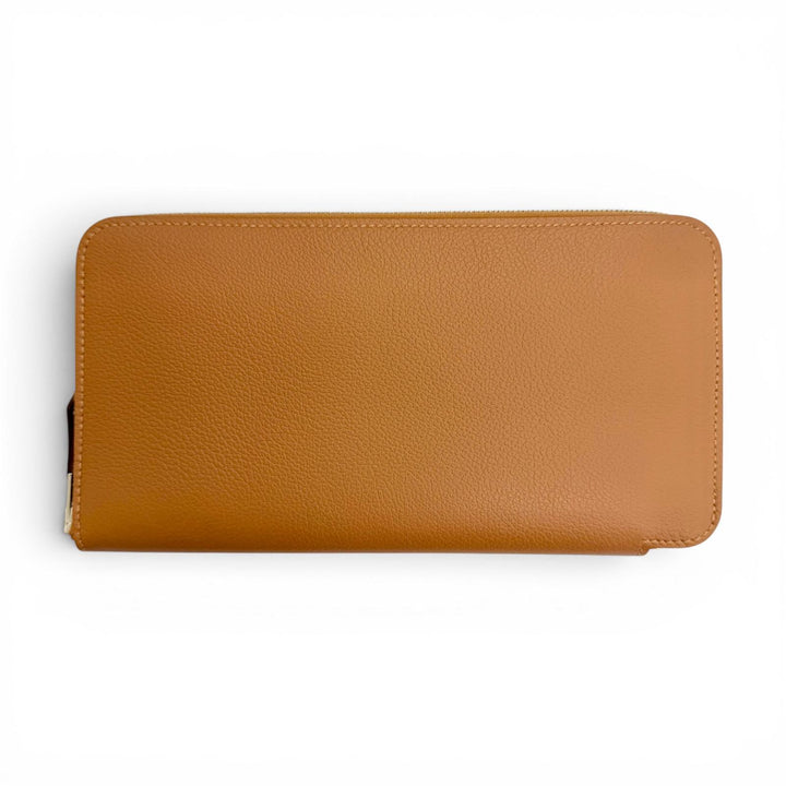 Pristine HERMES Purse Azap Long Silk Inn Evercolor Leather Women
