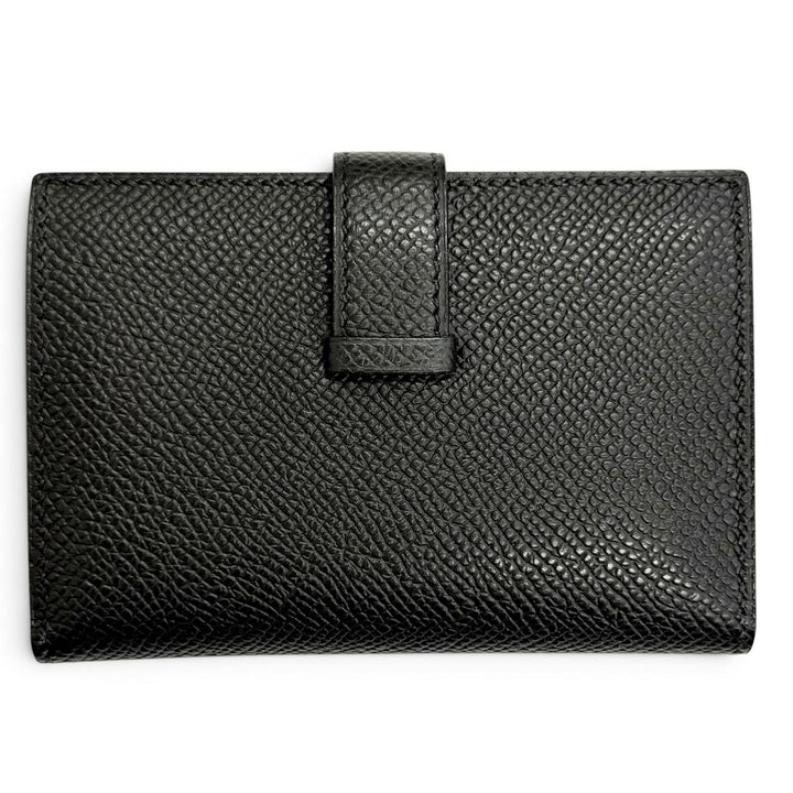 Great HERMES Bifold Wallet Bearn Mini Compact wallet coincompartment black Epsom