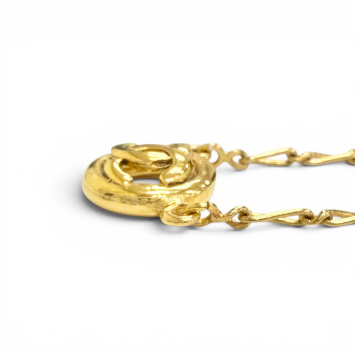 Very Good CHANEL Necklace Circle COCO Mark 1983 gold Women