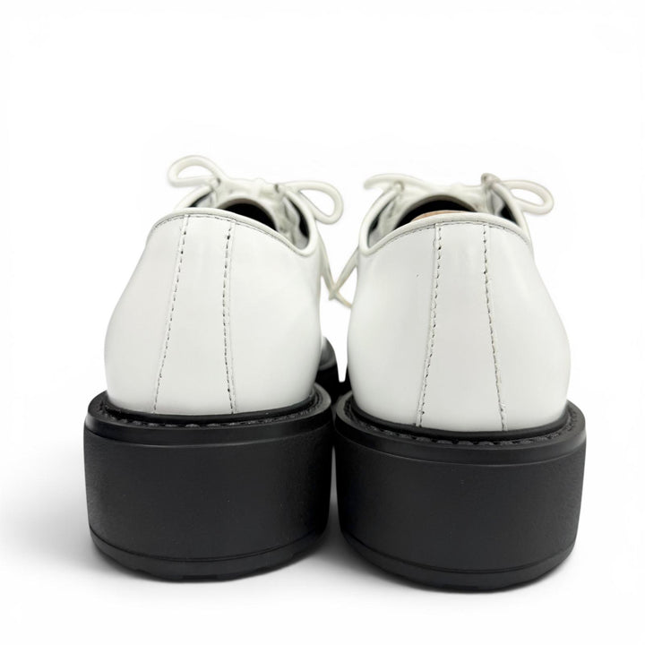 Pristine PRADA Leather shoes Diapason white leather mens 5.5 2EG419