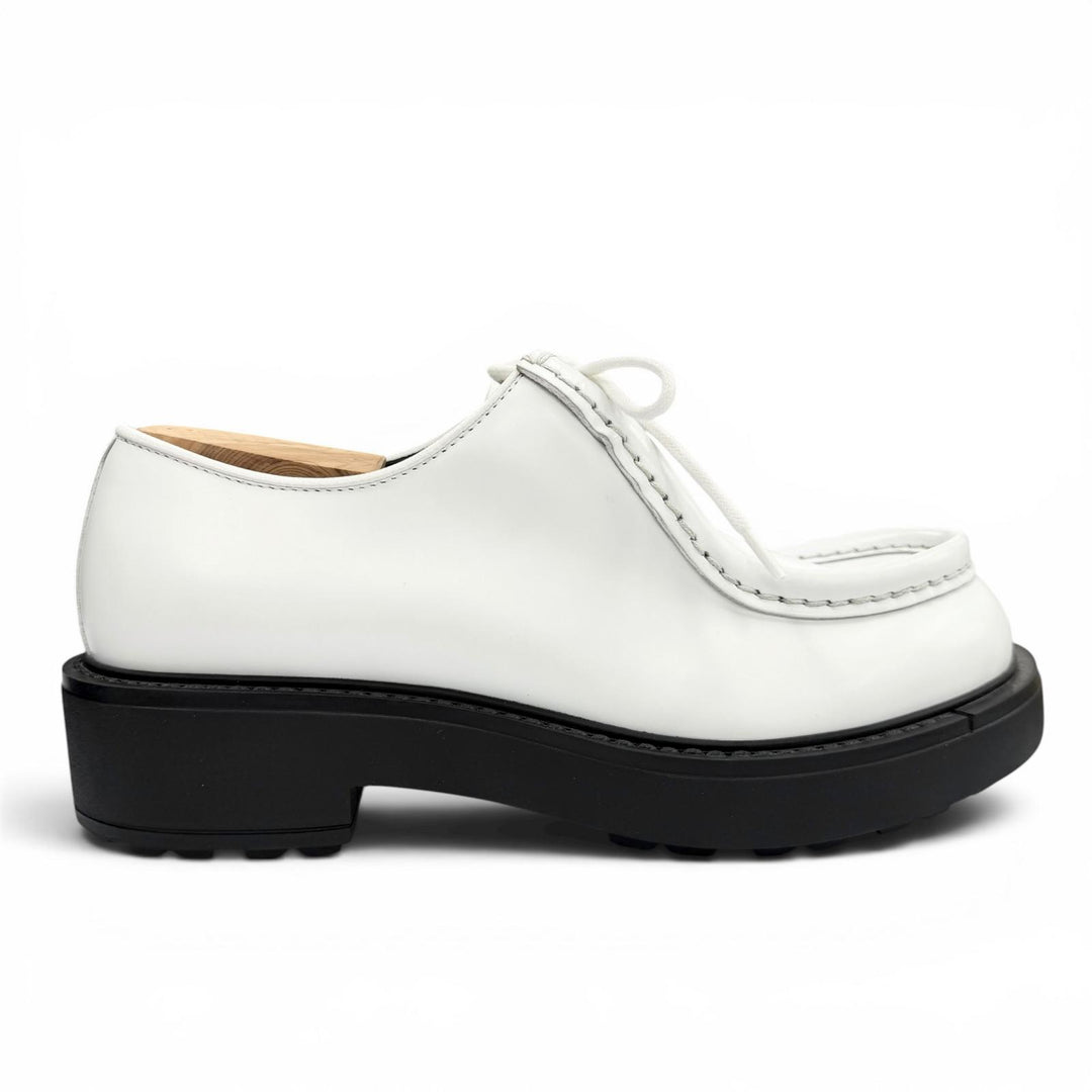 Pristine PRADA Leather shoes Diapason white leather mens 5.5 2EG419