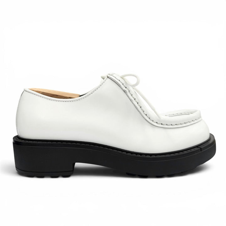 Pristine PRADA Leather shoes Diapason white leather mens 5.5 2EG419
