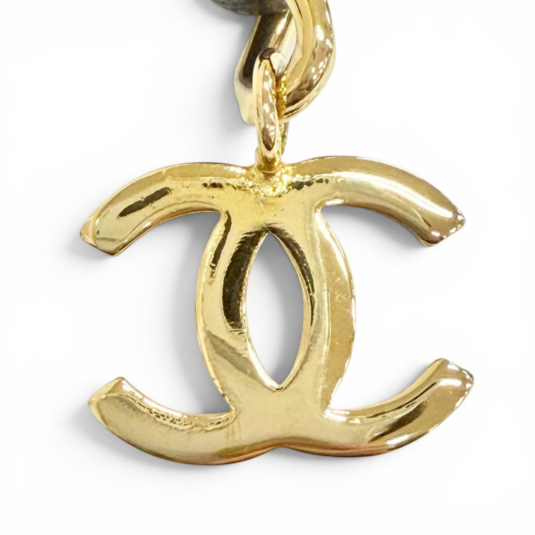 Great CHANEL belt COCO Mark Charm Chain gold Gold Plated Women