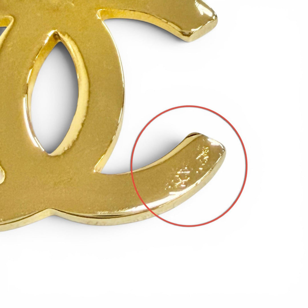Great CHANEL belt COCO Mark Charm Chain gold Gold Plated Women