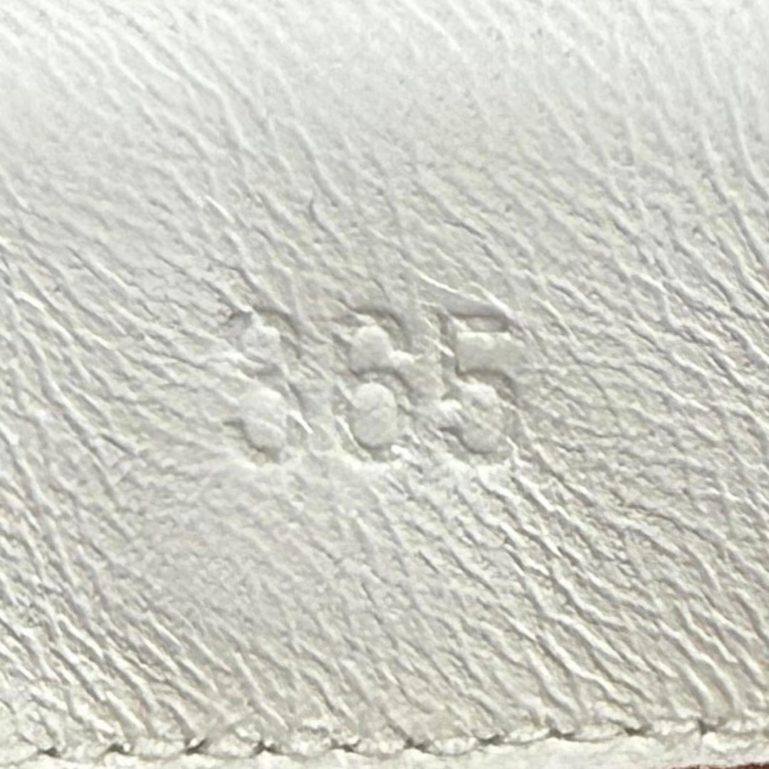 Great HERMES short boots fresh Leather logo patch lace-up white leather 36.5