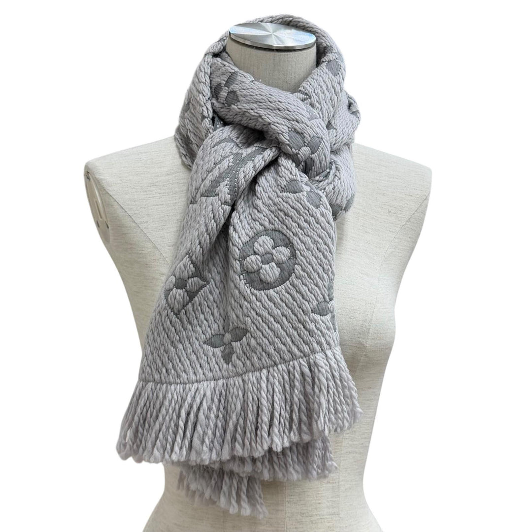 Great LOUIS VUITTON Scarf Echal Progomania fringe wool Women M74742