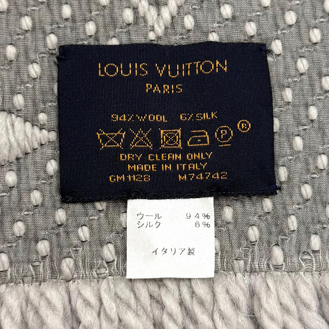 Great LOUIS VUITTON Scarf Echal Progomania fringe wool Women M74742