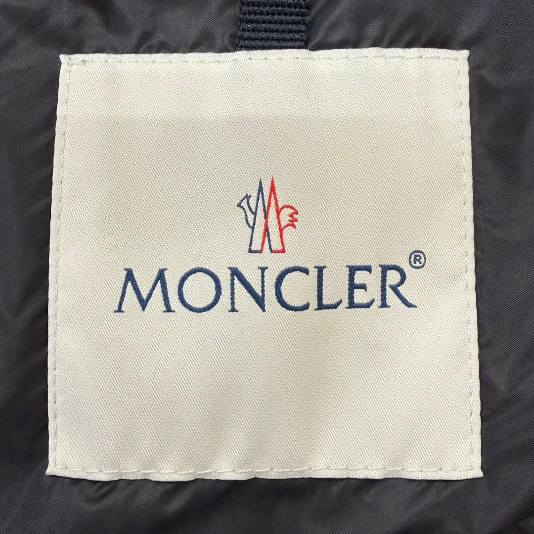 Great MONCLER Down jacket BOUTMY GIUBBOTTO Leather switching