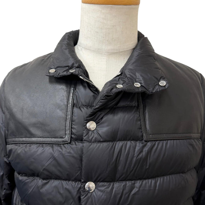 Great MONCLER Down jacket BOUTMY GIUBBOTTO Leather switching