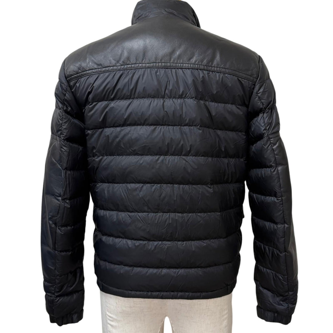 Great MONCLER Down jacket BOUTMY GIUBBOTTO Leather switching