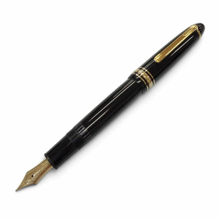 Great MONTBLANC fountain pen Meisterstück 146 white star black 14K mens