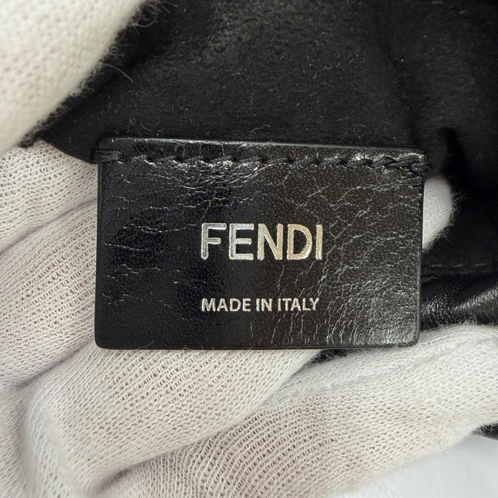 Great FENDI Mobile case Logo Slim Clutch Drawstring Leather Phone Pouch 7AR898