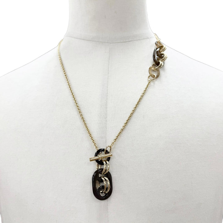 Excellent HERMES Necklace Pendant Eurydice PM Chain gold metal mens