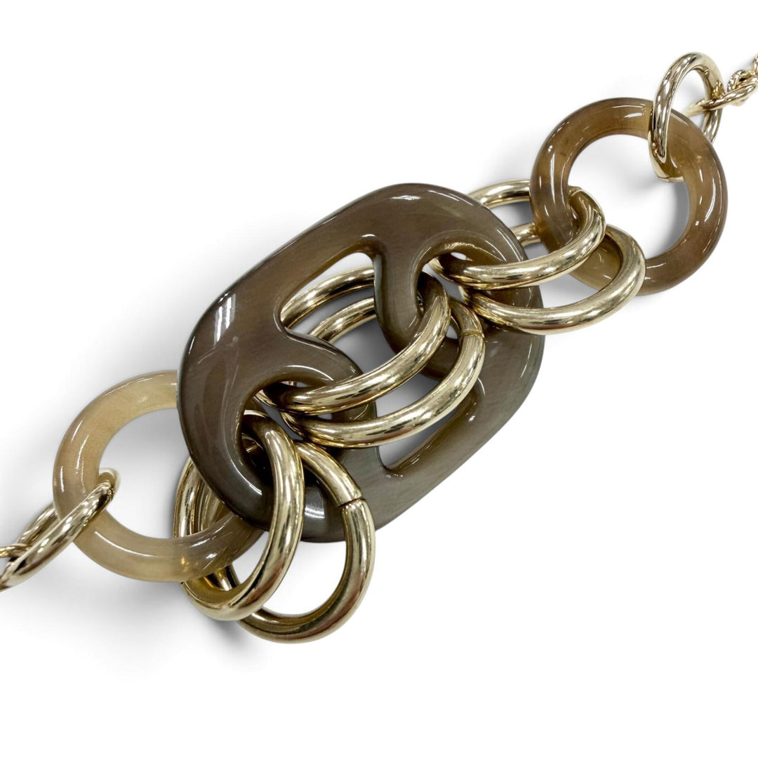 Excellent HERMES Necklace Pendant Eurydice PM Chain gold metal mens