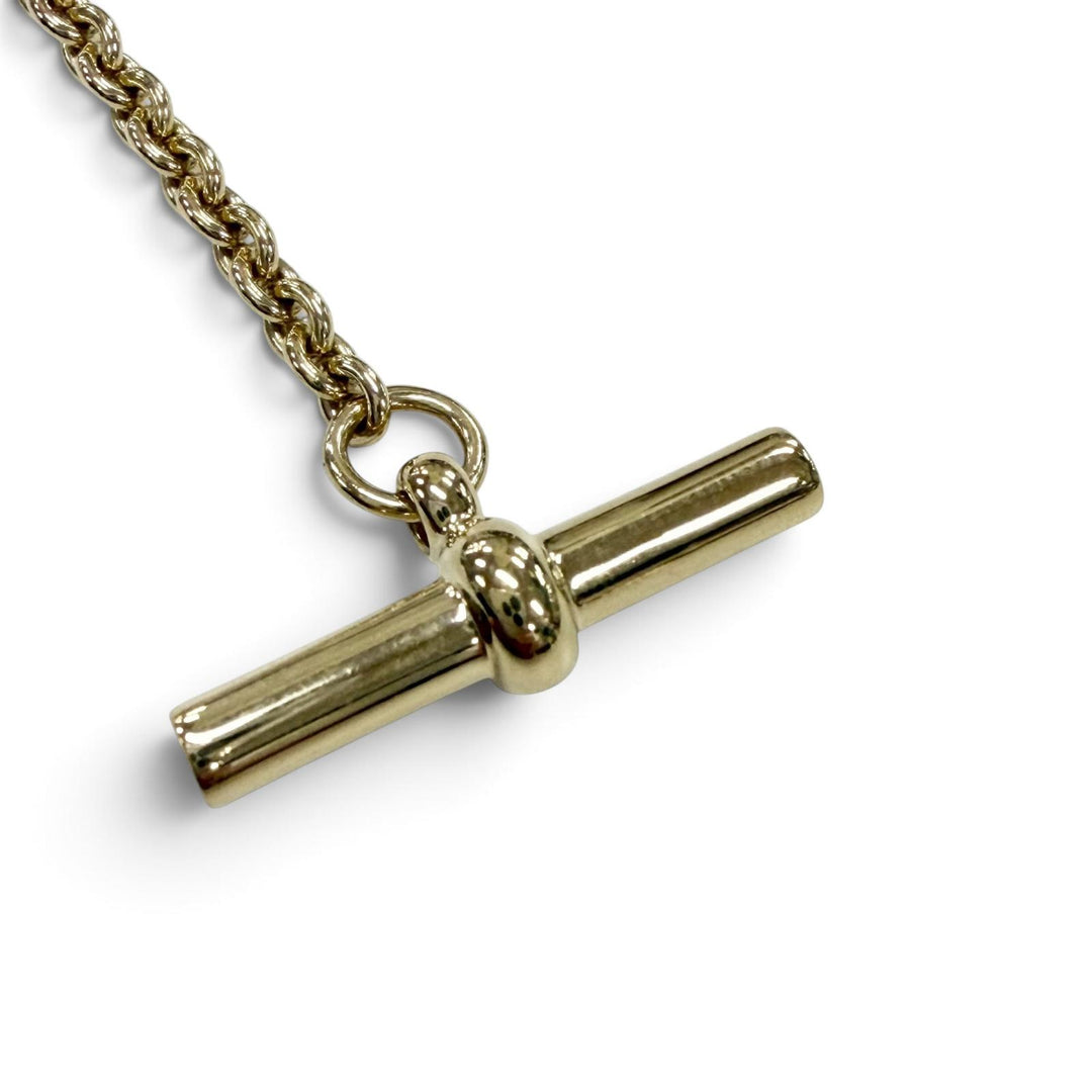 Excellent HERMES Necklace Pendant Eurydice PM Chain gold metal mens