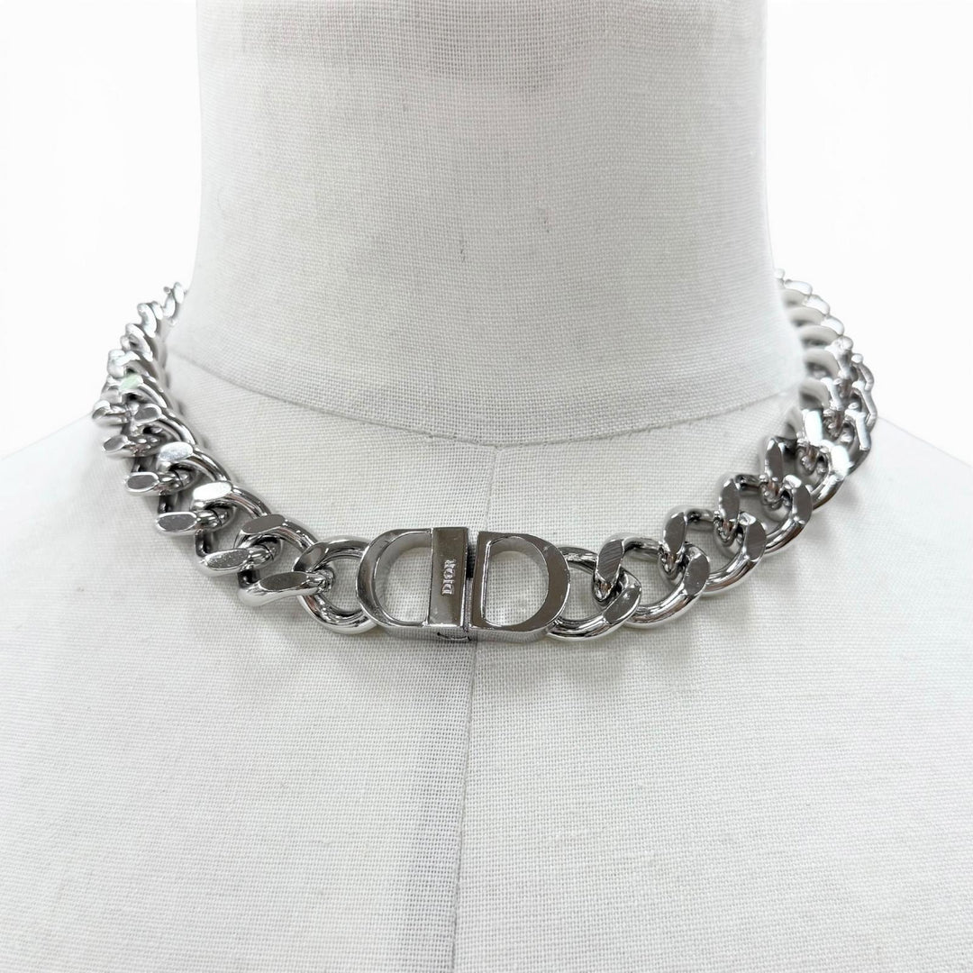Great DIOR Necklace CD ICON Chain link Silver mens