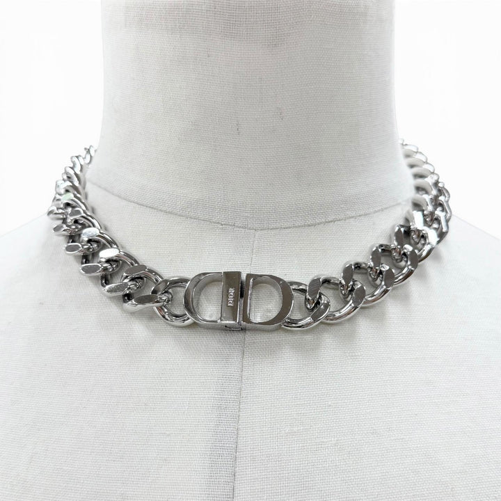 Great DIOR Necklace CD ICON Chain link Silver mens