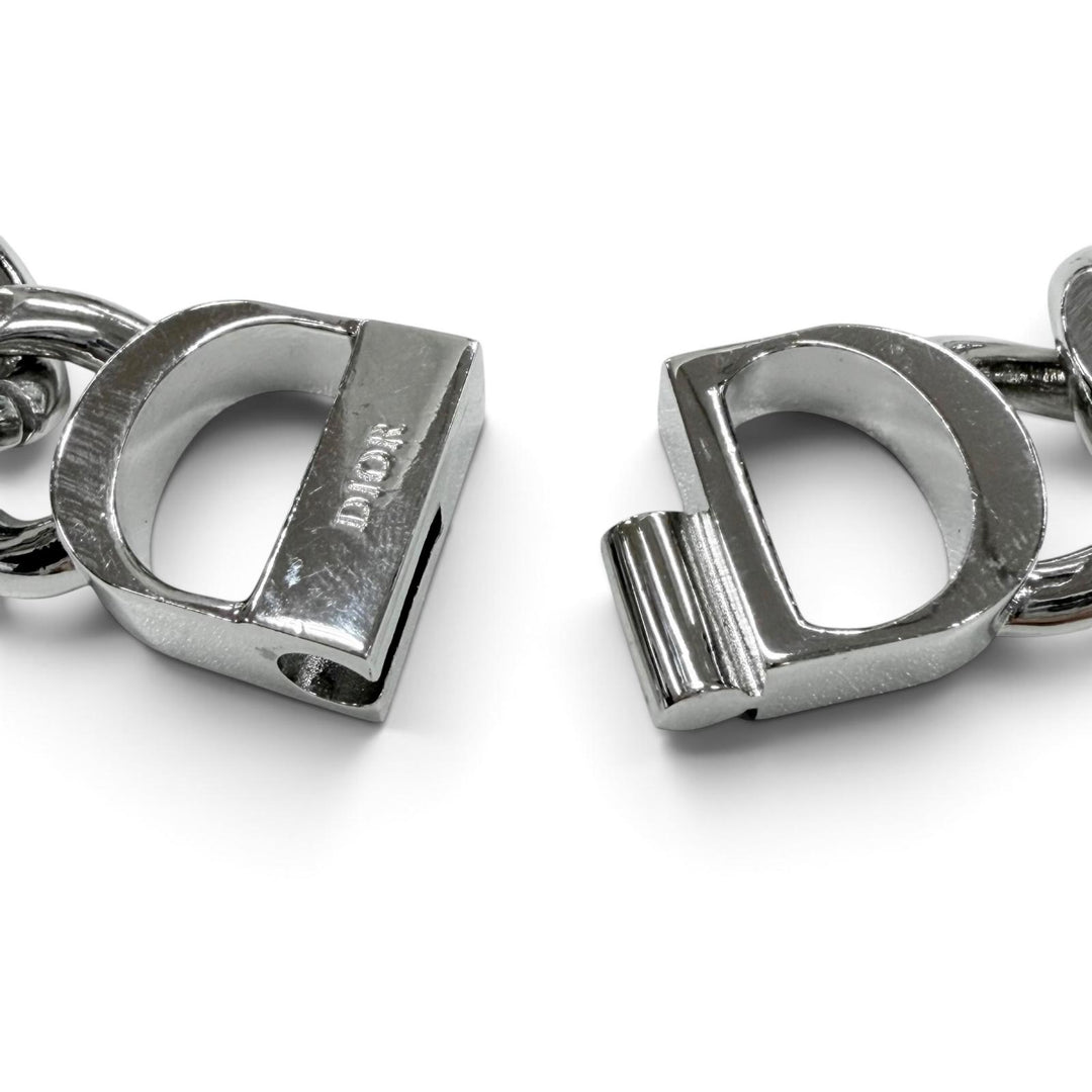 Great DIOR Necklace CD ICON Chain link Silver mens