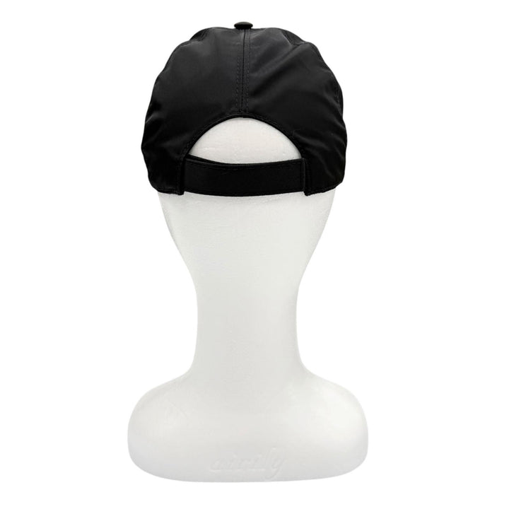 Great PRADA cap RE-NYLON Logo Embroidered Baseball Cap black Nylon mens L 2HC274