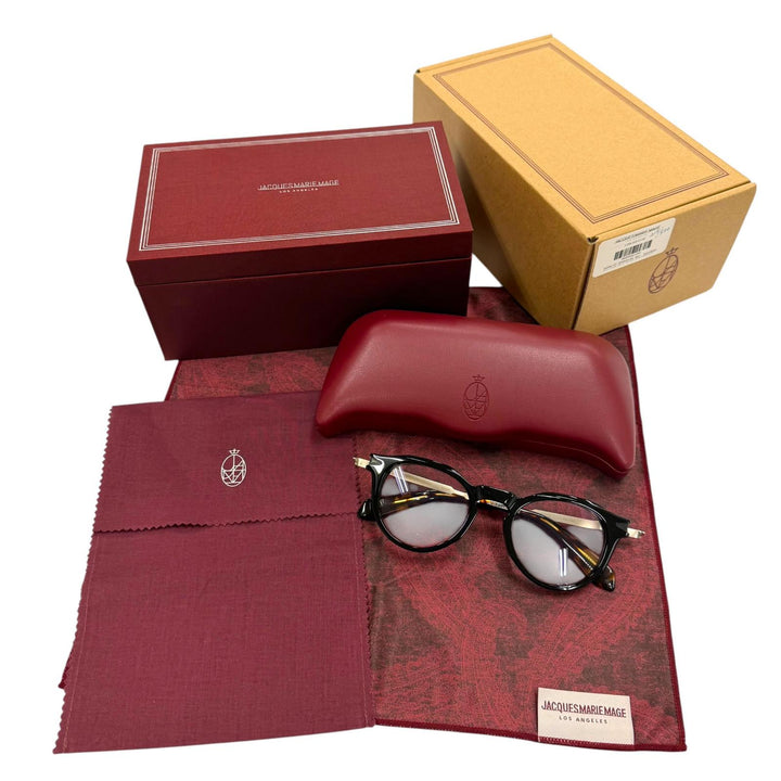 Excellent JACQUESMARIEMAGE Glasses DESNOS black mens JMMSHE01AF