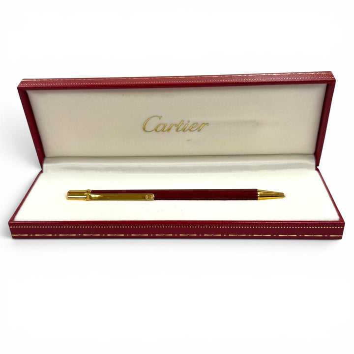 Great Cartier Ballpoint pen Must de Cartier Ballpoint Pen Twist type Bordeaux