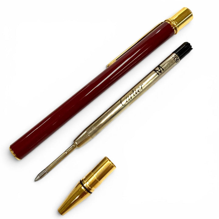 Great Cartier Ballpoint pen Must de Cartier Ballpoint Pen Twist type Bordeaux