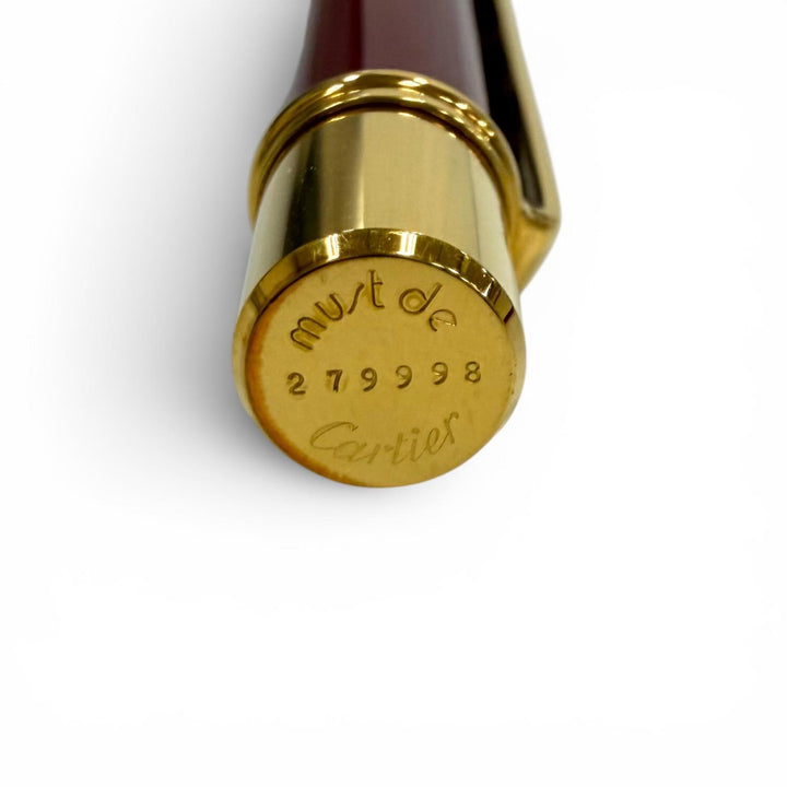 Great Cartier Ballpoint pen Must de Cartier Ballpoint Pen Twist type Bordeaux