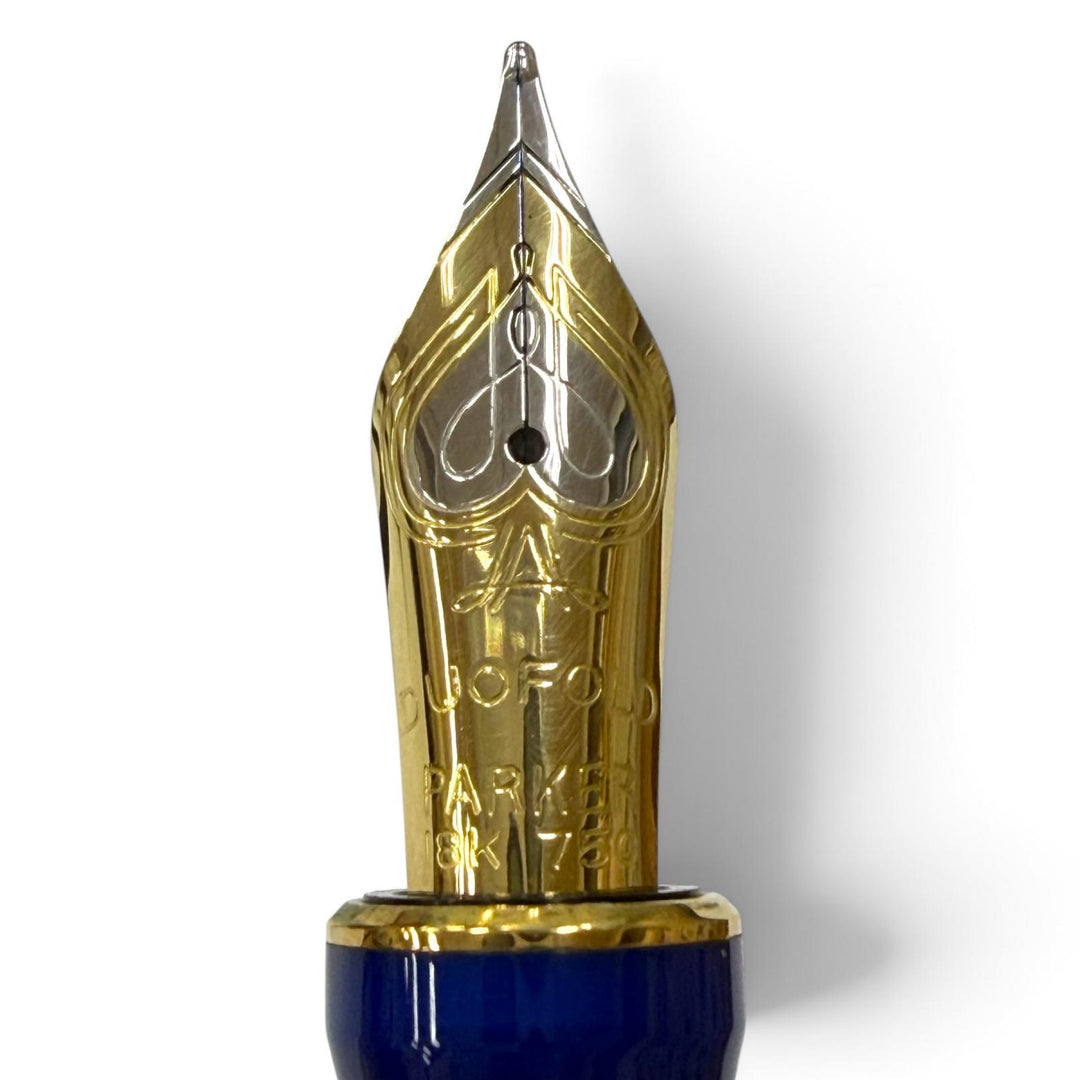 Excellent PARKER fountain pen Duofold Lapis Lazuli GT M Centennial blue 18K mens