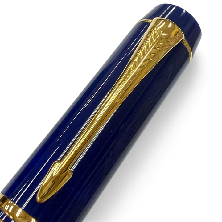 Excellent PARKER fountain pen Duofold Lapis Lazuli GT M Centennial blue 18K mens