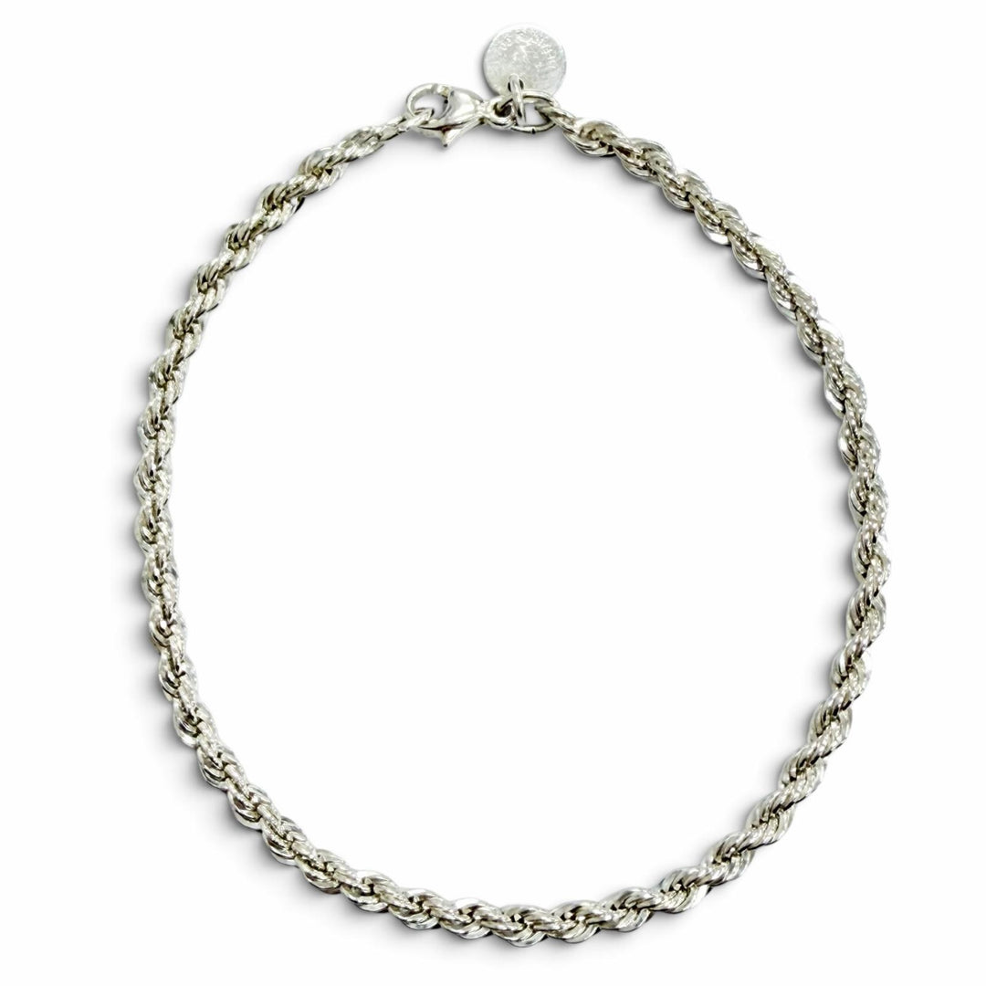 Excellent TIFFANY&Co. Twist Chain Bracelet, Slim Fit, Suitable Silver 925