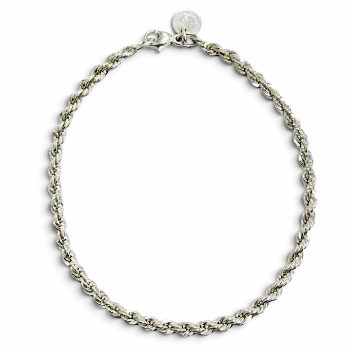 Excellent TIFFANY&Co. Twist Chain Bracelet, Slim Fit, Suitable Silver 925