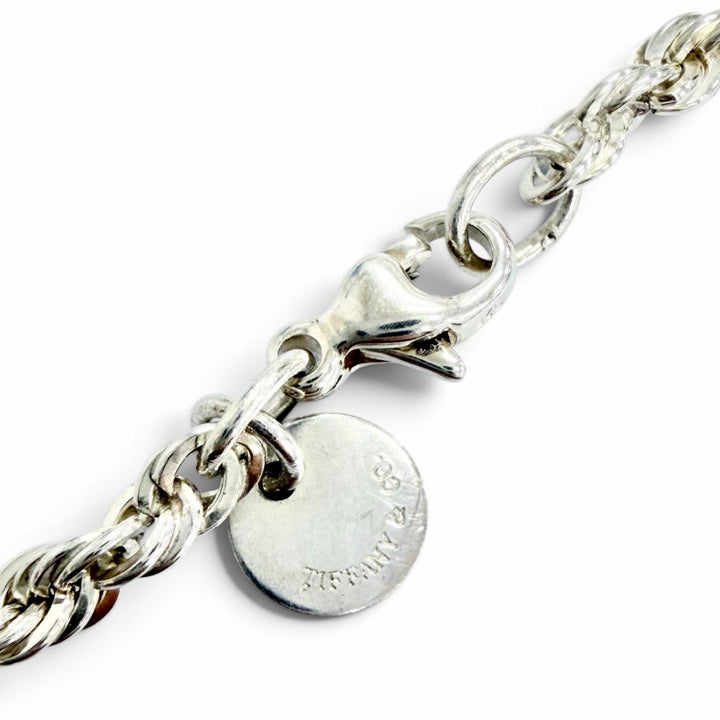 Excellent TIFFANY&Co. Twist Chain Bracelet, Slim Fit, Suitable Silver 925