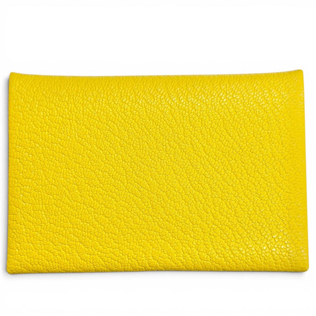 Excellent HERMES Card Case Calvi Verso Shoble misol Women