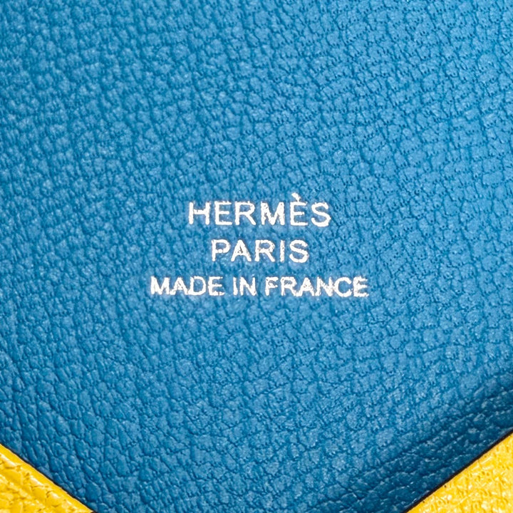 Excellent HERMES Card Case Calvi Verso Shoble misol Women