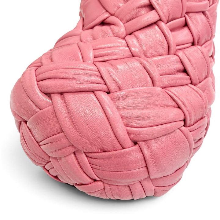 Excellent BOTTEGAVENETA Mule INTRECCIATO Leather Platform Sandals pink 35 630149