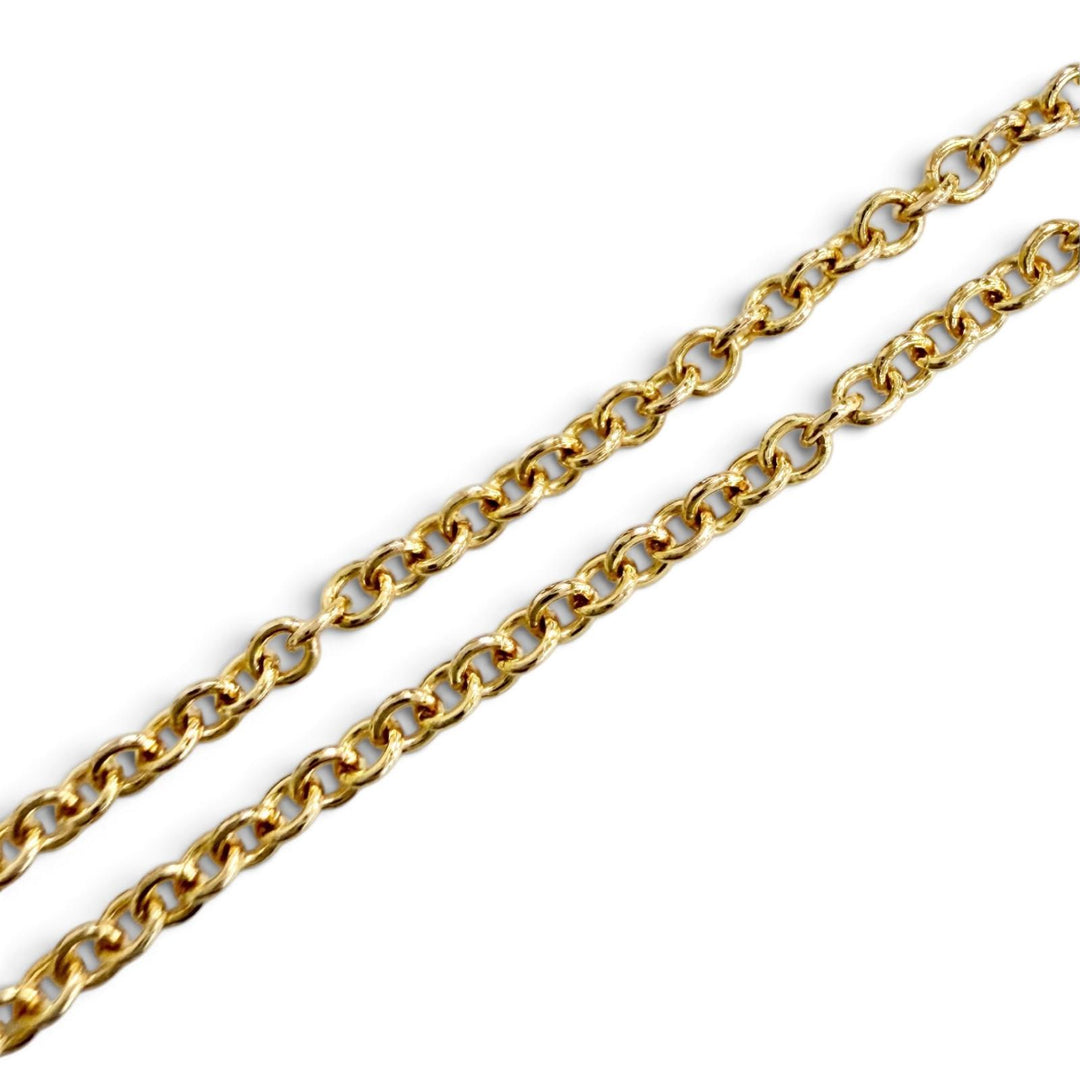 Excellent TIFFANY&Co. bracelet T TWO Double Chain Bracelet 750(YG) Yellow Gold
