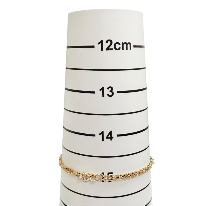 Excellent TIFFANY&Co. bracelet T TWO Double Chain Bracelet 750(YG) Yellow Gold