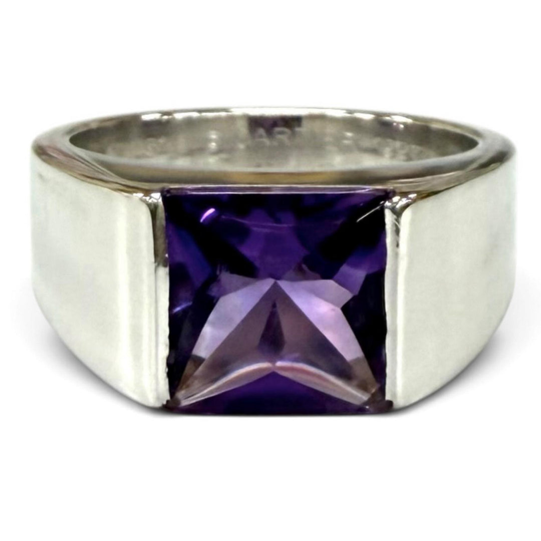 Great Cartier Ring ring Tank Amethyst White gold 750(WG) Women 51